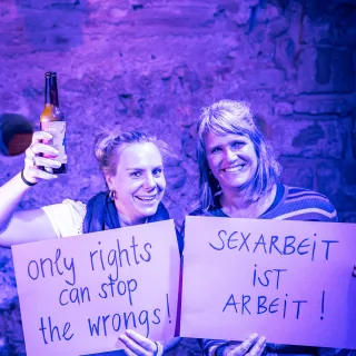 Die aktuellen Co-Präsidentinnen Andrea Schneider und Nadia Bisang